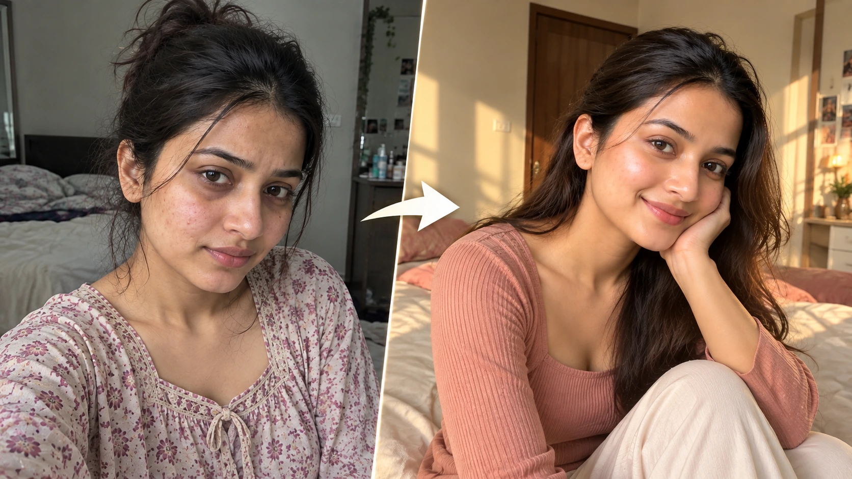 SheMaxx glow-up before and after